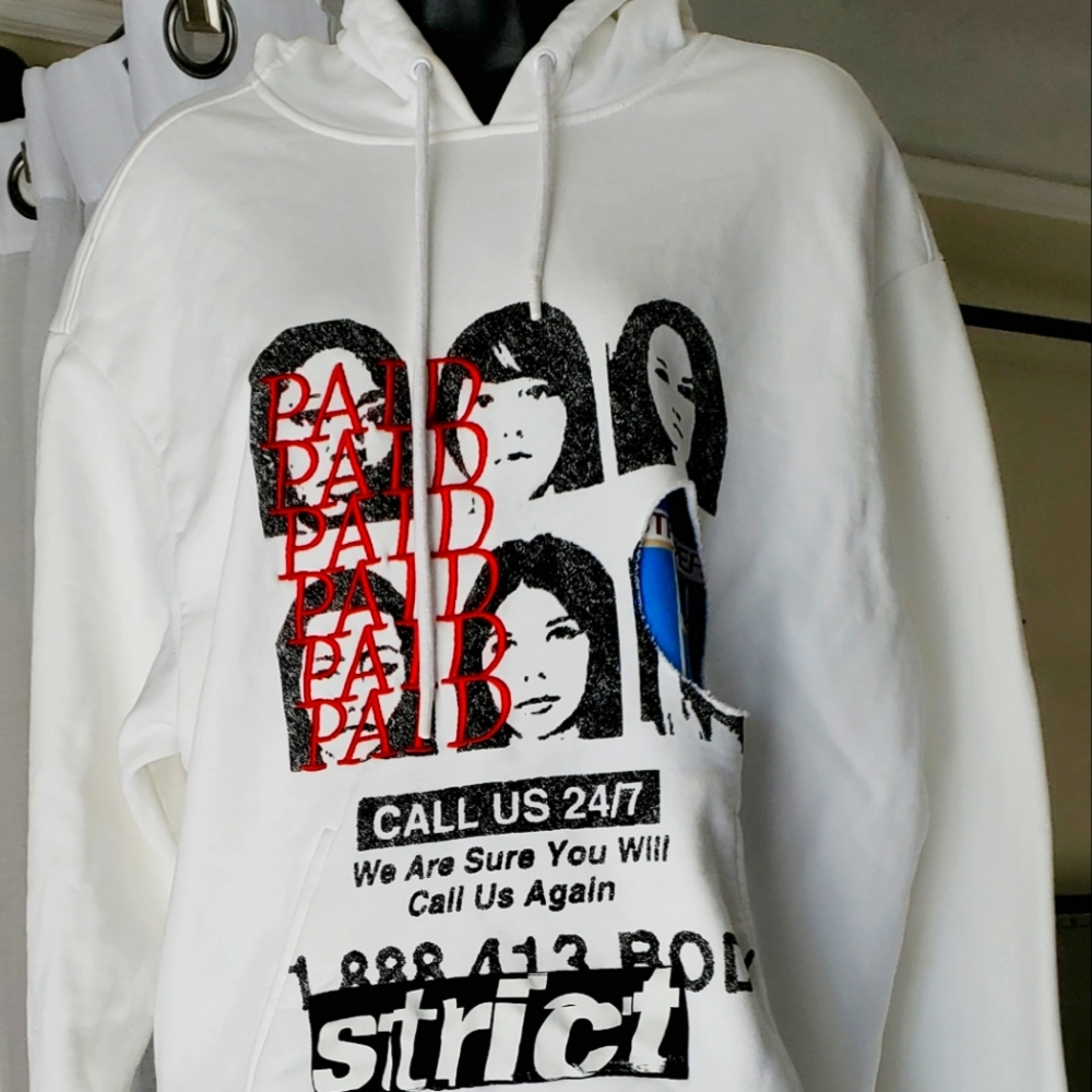 AUTHENTIC ALEXANDER WANG GRAFITTI HOODED SWEATSHIRT